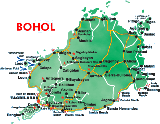 bohol travel map